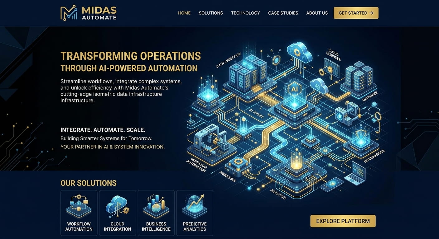 Midas Automate website preview
