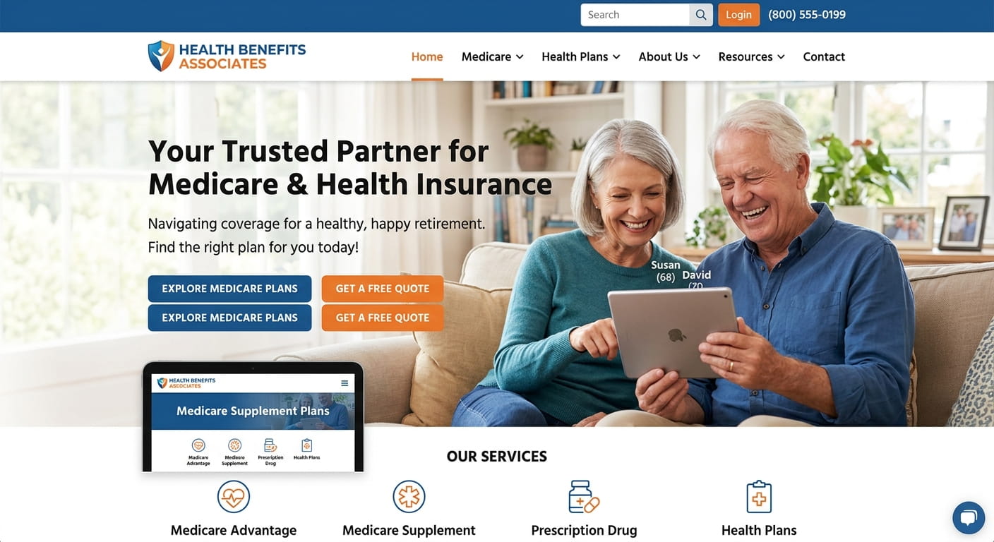 Health Benefits website preview