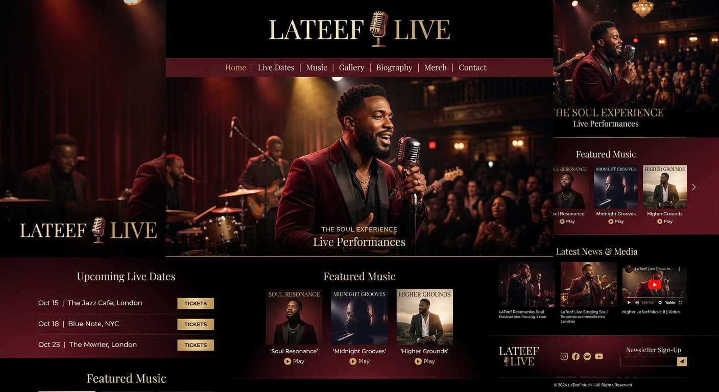 LaTeef Live website preview